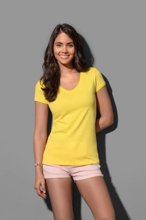 Εταιρικό t-shirt γυναικείο σε κίτρινο χρώμα