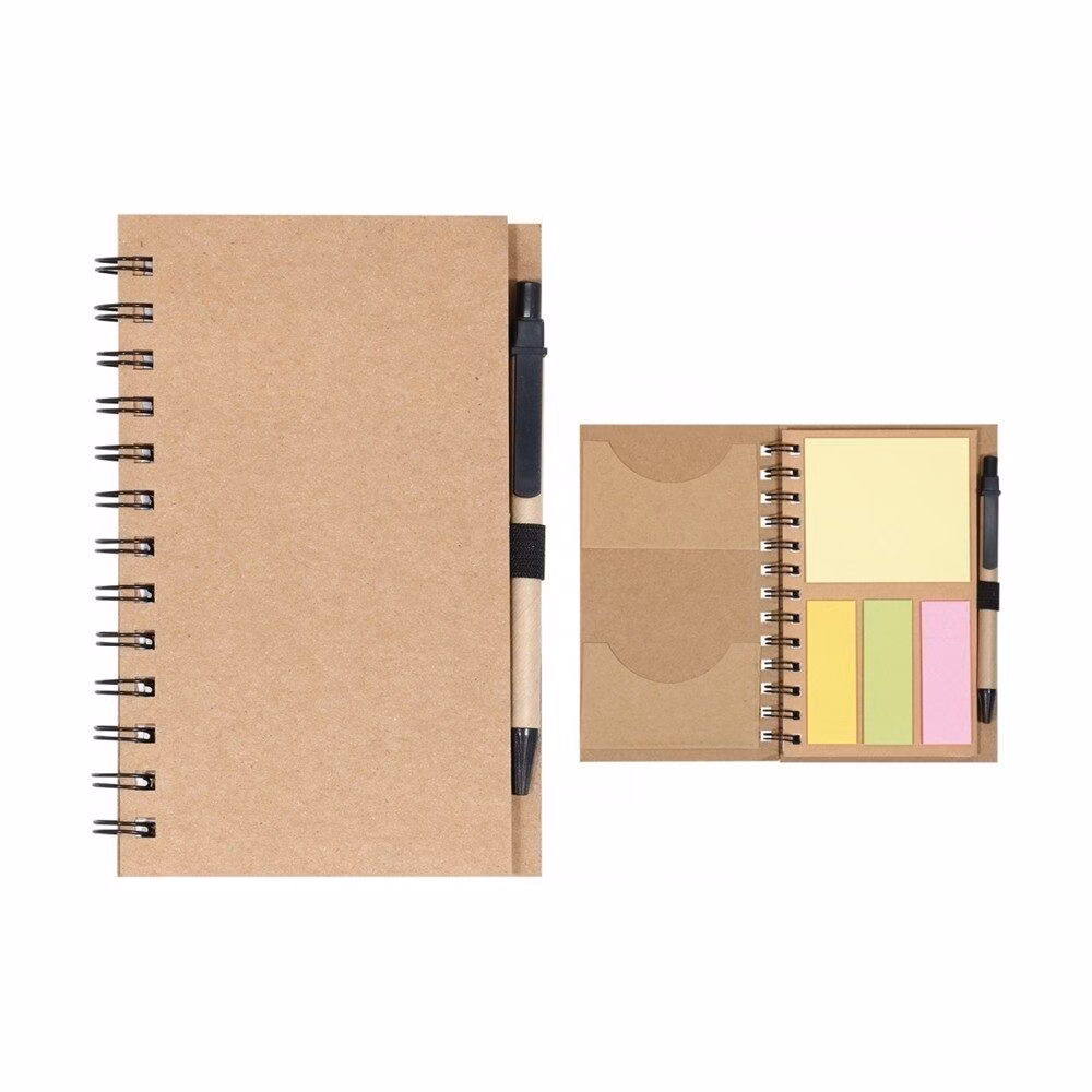 CODE 1475  NOTE ΒΟΟΚ WITH CASES, POST IT STICKERS AND PEN