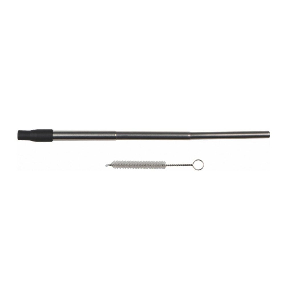 CODE 2148 Stainless steel straw  Reusable, expandable stainless steel straw with cleaning brush.