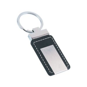 CODE 810 METALLIC KEY CHAIN WITH LEATHER
