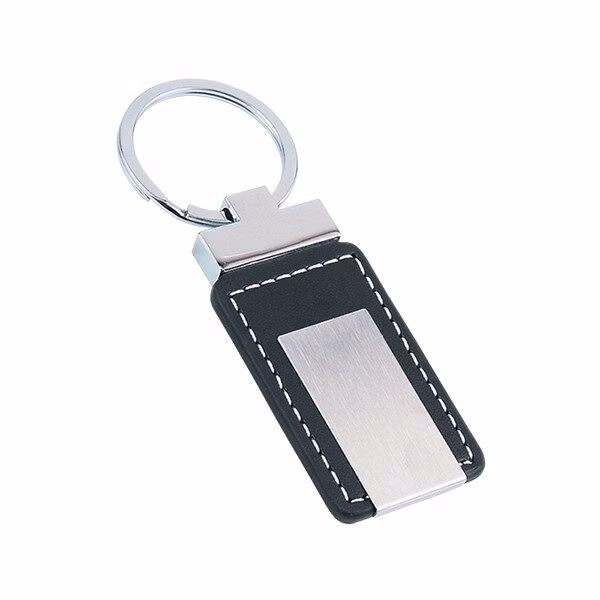 CODE 810 METALLIC KEY CHAIN WITH LEATHER