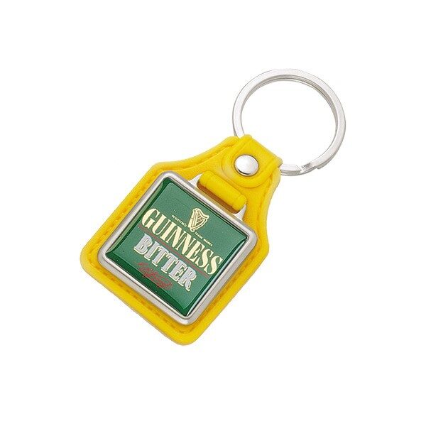 CODE 960 SQUARE LEATHER-ZAMAK KEY CHAIN
