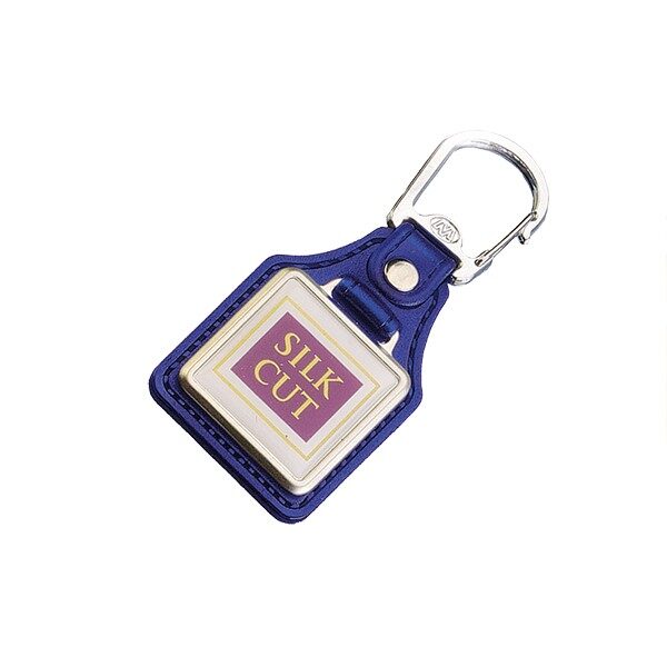 CODE 970 SQUARE LEATHER-ZAMAK KEY CHAIN