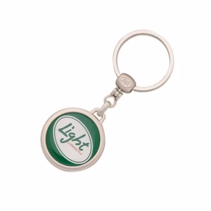 CODE 985 ROUND METALLIC KEY CHAIN