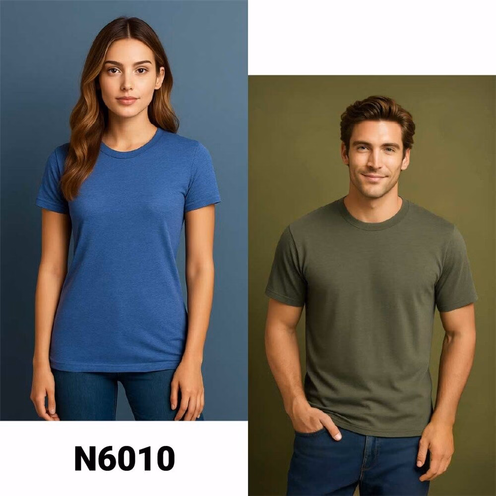 N6010 ΜΠΛΟΥΖΑ UNISEX TRI-BLEND T-SHIRT NLA 145g/m2, 25% cotton, 50% polyester, 25% viscose combed ring-spun κανονικη γραμμή