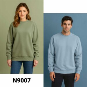 N9007 ΦΟΥΤΕΡ UNISEX HEAVYWEIGHT SWEATSHIRT NLA 340g/m2, 80% combed cotton, 20%recycled polyester ring-spun oversized fit