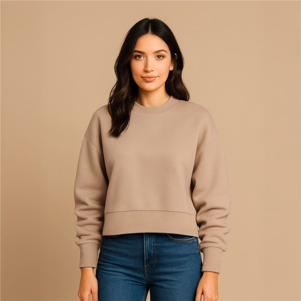 N9087 HEAVYWEIGHT SWEATSHIRT ΦΟΥΤΕΡ ΓΥΝΑΙΚΕΙΟ NLA 340g/m2, 80% combed cotton, 20%recycled polyester ring-spun oversized fit