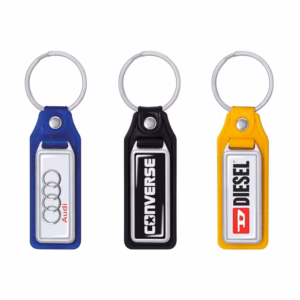 CODE 980 RECTANGULAR LEATHER-ZAMAK KEY CHAIN CODE 980 RECTANGULAR LEATHER-ZAMAK KEY CHAIN